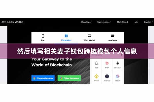 然后填写相关麦子钱包跨链钱包个人信息
