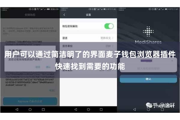 用户可以通过简洁明了的界面麦子钱包浏览器插件快速找到需要的功能