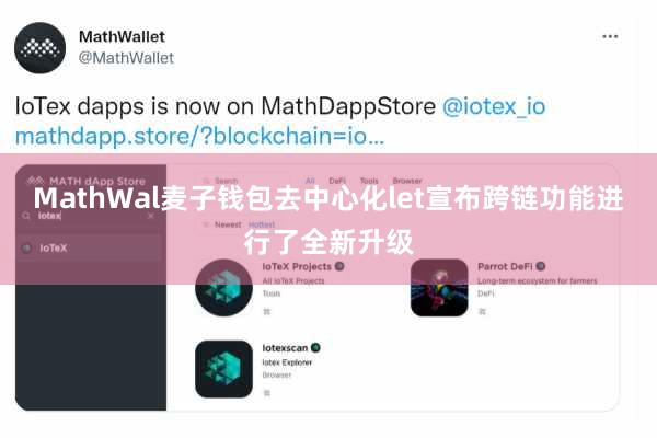 MathWal麦子钱包去中心化let宣布跨链功能进行了全新升级